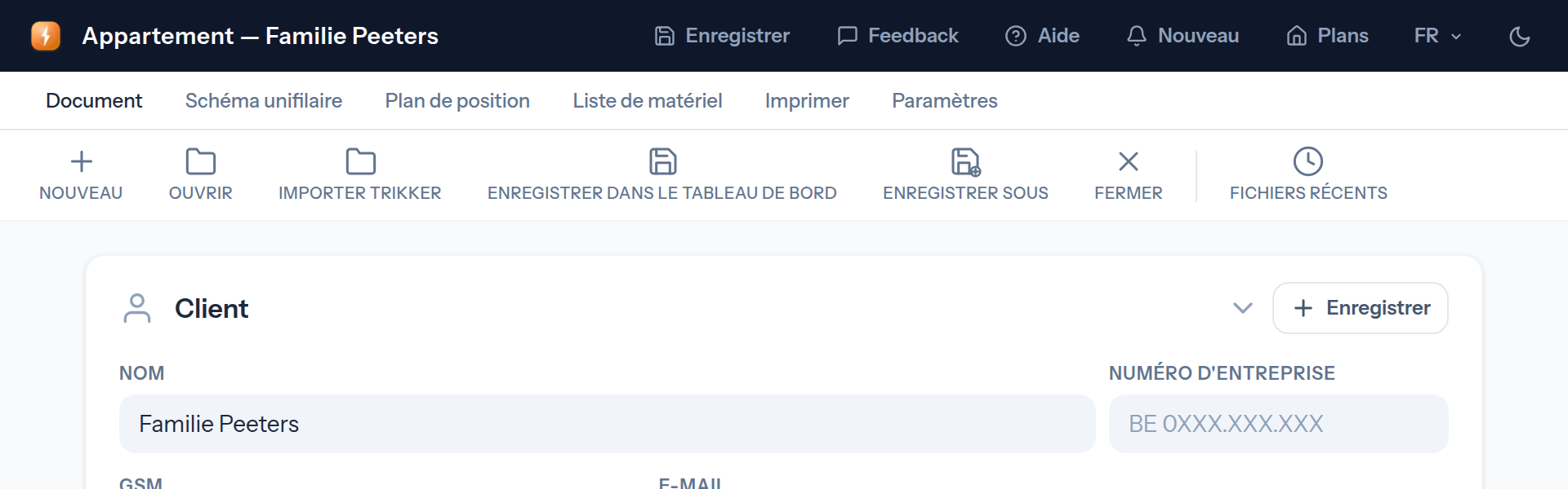 La barre hors ligne a disparu : votre projet est entièrement enregistré en ligne.